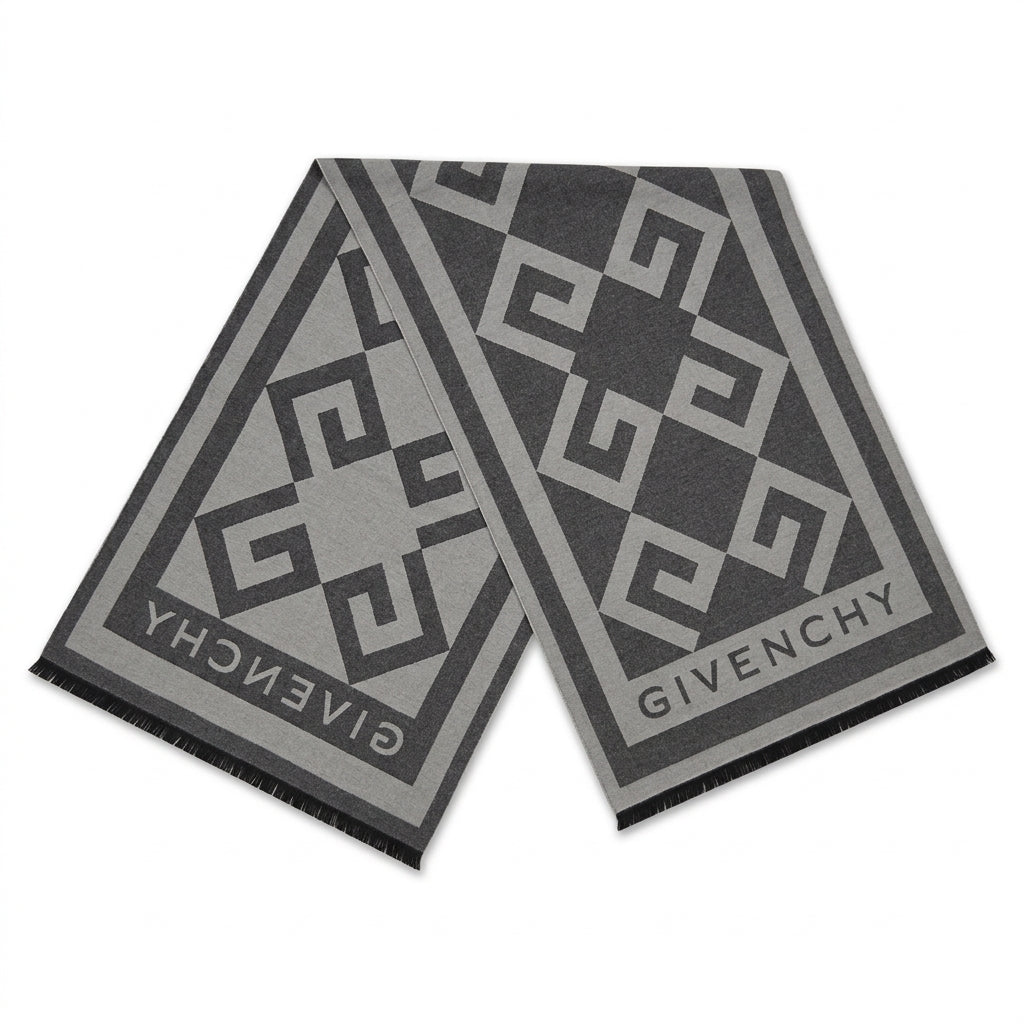 Givenchy scarf featuring geometric pattern available at Lestyle Boutique Melbourne