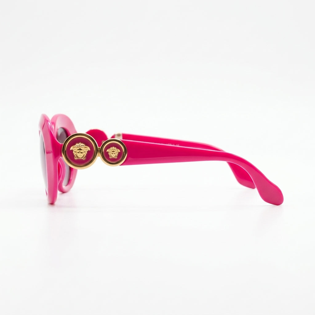 Versace kids sunglasses featuring a bold pink frame available at Lestyle Boutique Melbourne