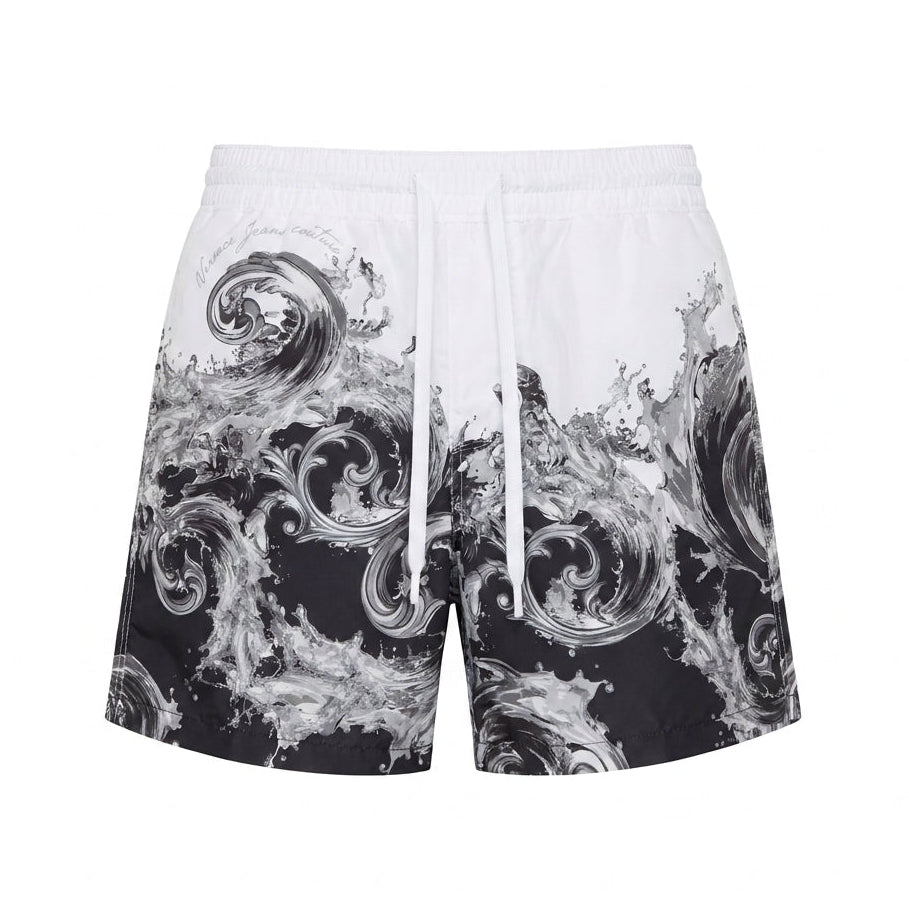 Versace Jeans Couture shorts featuring water splash design available at Lestyle Boutique Melbourne