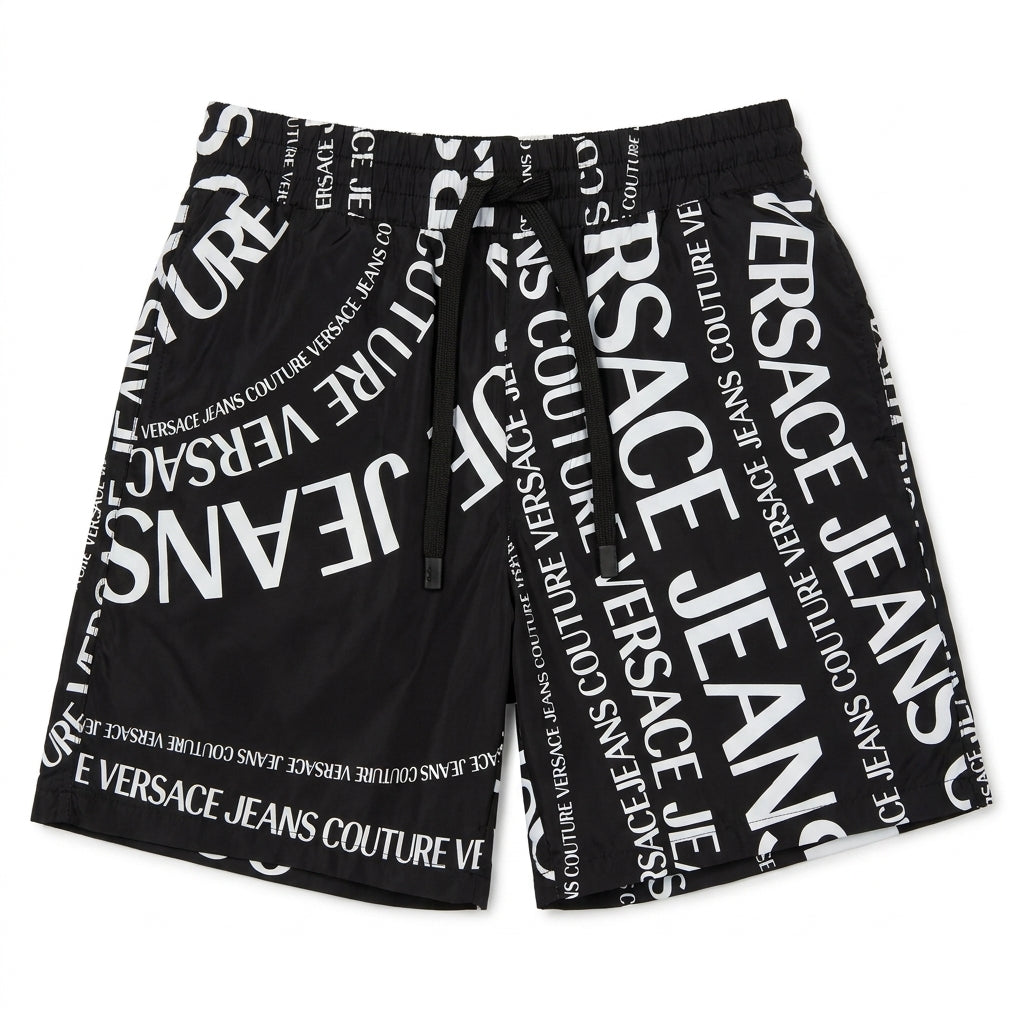 Versace Jeans Couture shorts featuring bold logo print available at Lestyle Boutique Melbourne