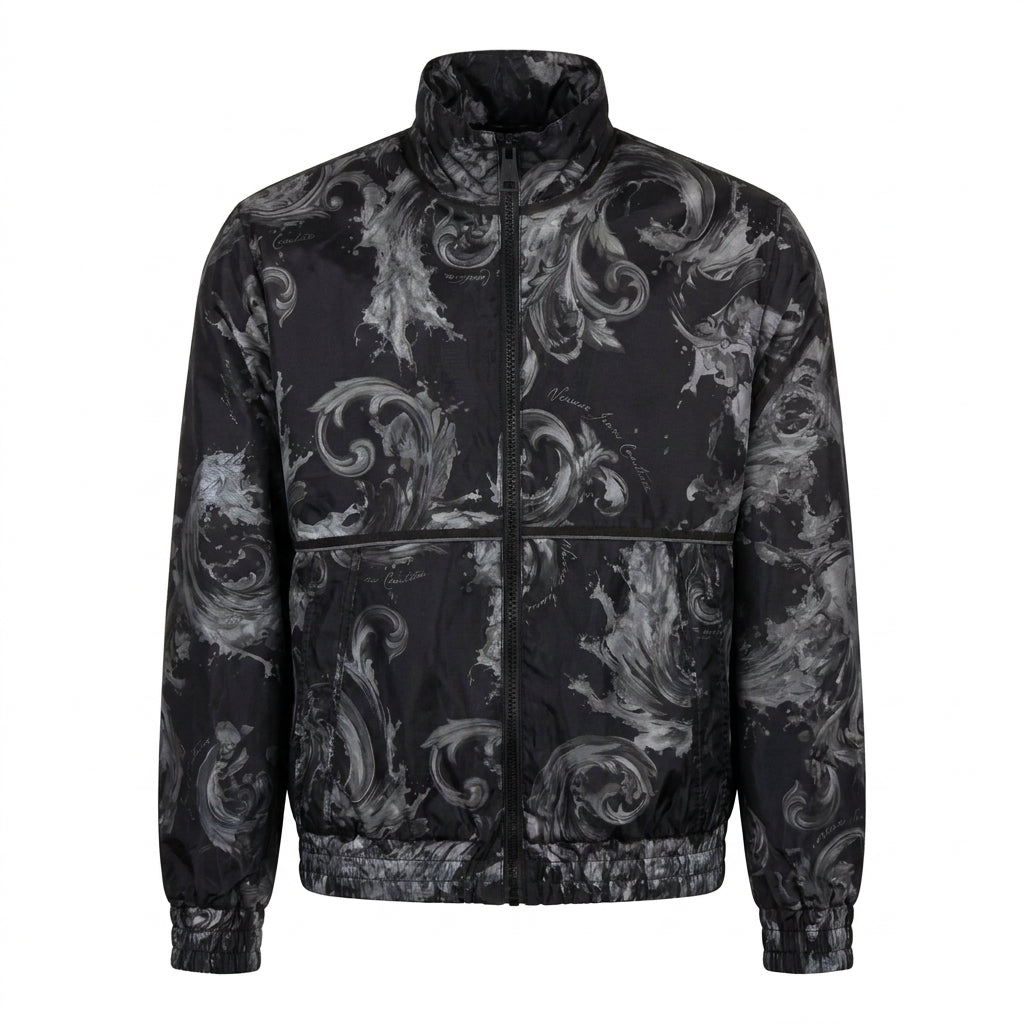Versace Jeans Couture jacket featuring a bold black and white swirling pattern available at Lestyle Boutique Melbourne