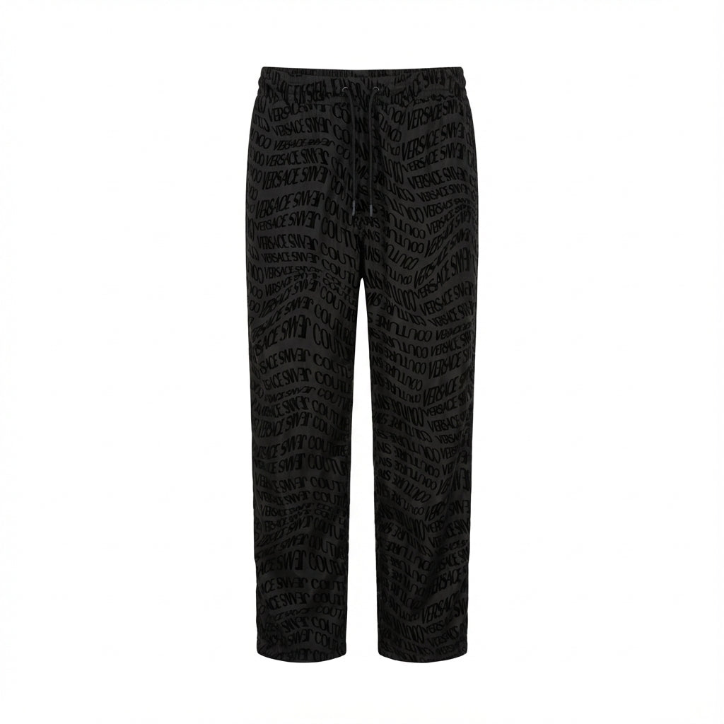 Versace Jeans Couture pants featuring all-over logo print available at Lestyle Boutique Melbourne