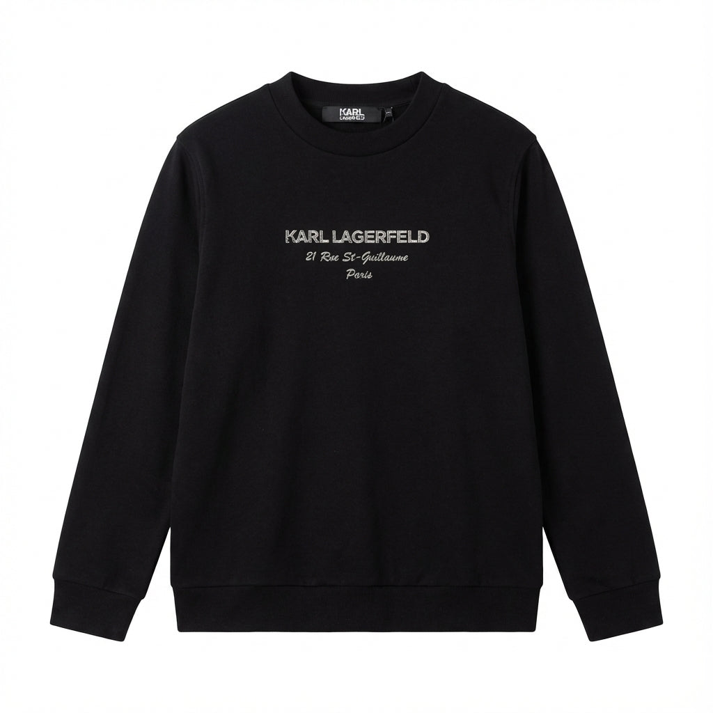Karl Lagerfeld sweatshirt featuring embroidered logo available at Lestyle Boutique Melbourne
