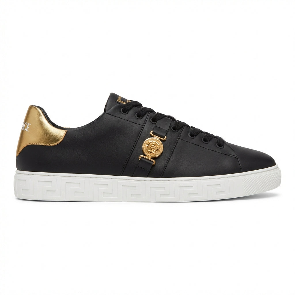 VERSACE sneakers featuring gold accents available at Lestyle Boutique Melbourne