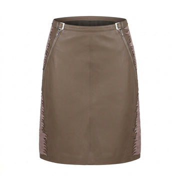 Versace Jeans Couture leather skirt featuring side zipper details available at Lestyle Boutique Melbourne