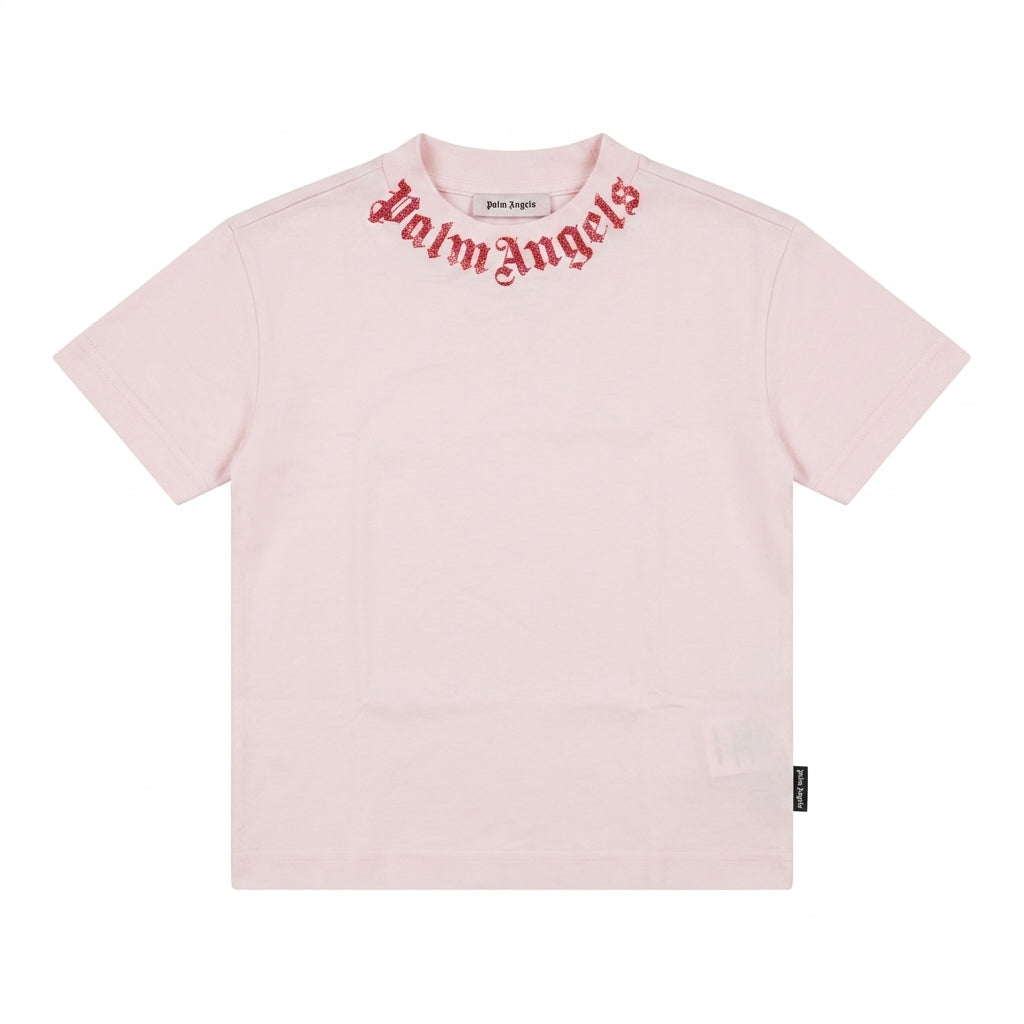 Palm Angels T-shirt featuring logo embroidery available at Lestyle Boutique Melbourne