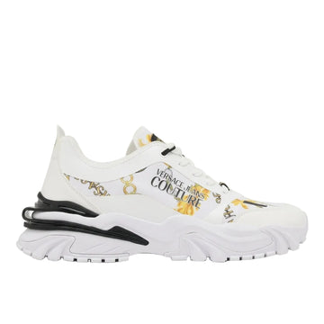 Versace Jeans Couture knit sneakers featuring Chain Couture print available at Lestyle Boutique Melbourne