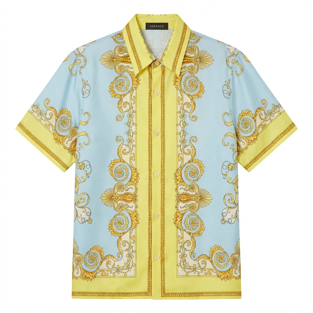 Versace printed kids shirt with baroque pattern available at Lestyle Boutique Melbourne