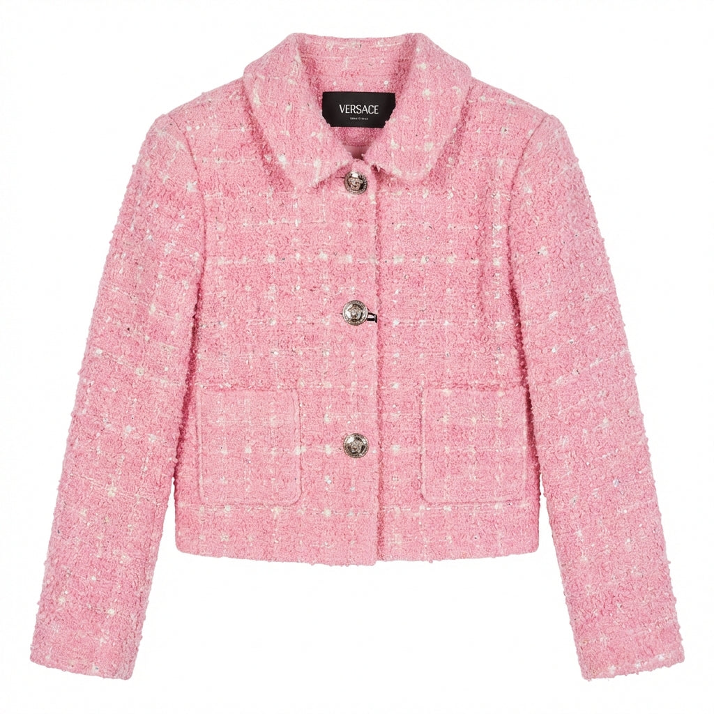 Versace kids tweed blouson featuring premium materials available at Lestyle Boutique Melbourne