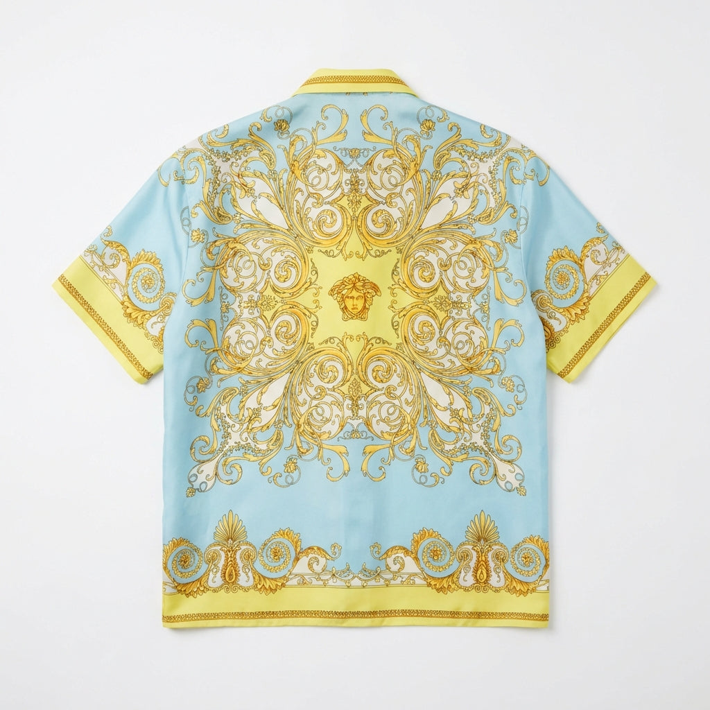 Versace printed kids shirt with baroque pattern available at Lestyle Boutique Melbourne