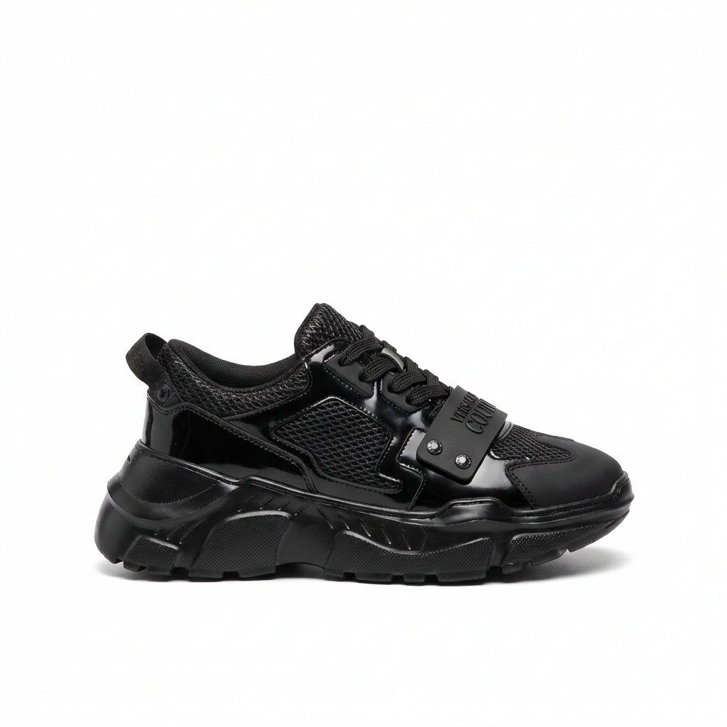 Versace Jeans Couture men's sneakers featuring a sleek black design available at Lestyle Boutique Melbourne