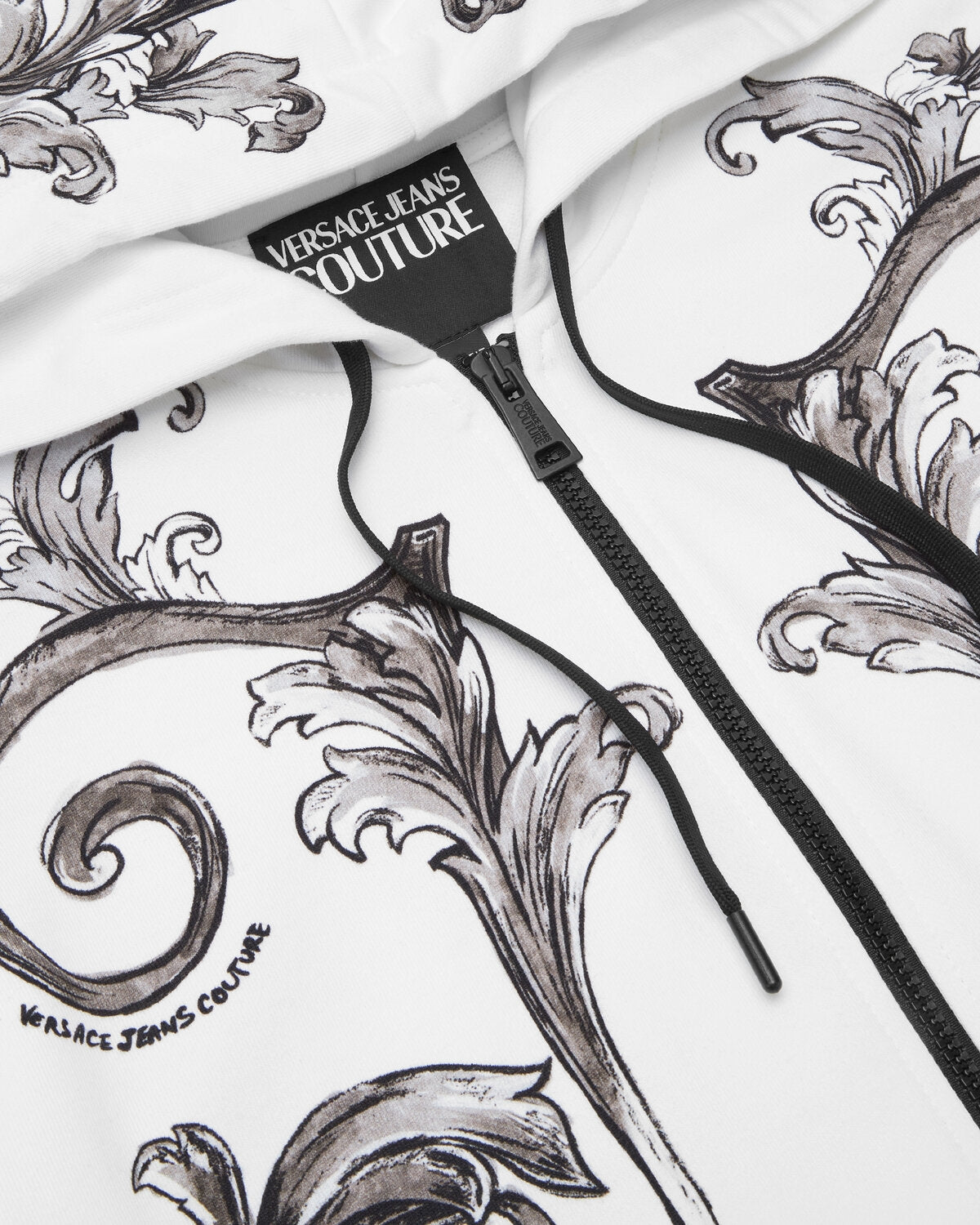 VERSACE JEANS COUTURE hoodie featuring baroque print available at Lestyle Boutique Melbourne