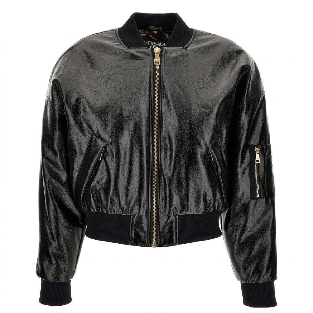 VERSACE JEANS COUTURE bomber jacket featuring zip front available at Lestyle Boutique Melbourne