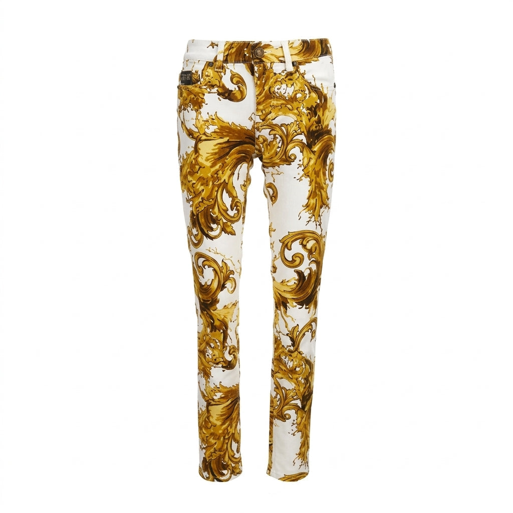 VERSACE JEANS COUTURE pants featuring baroque print available at Lestyle Boutique Melbourne