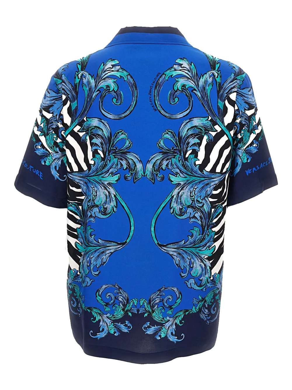VERSACE JEANS COUTURE bowling shirt featuring Barocco Zebra print available at Lestyle Boutique Melbourne