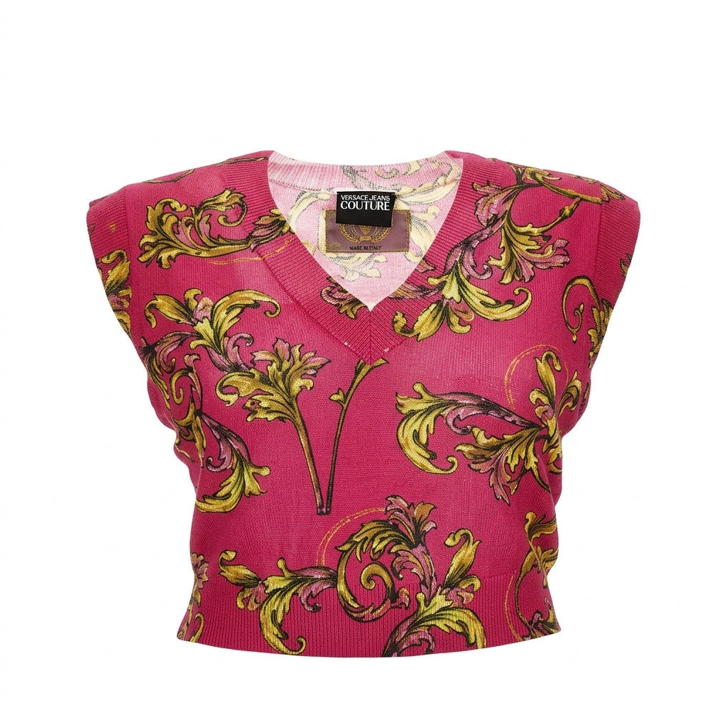 VERSACE JEANS COUTURE top featuring baroque print available at Lestyle Boutique Melbourne