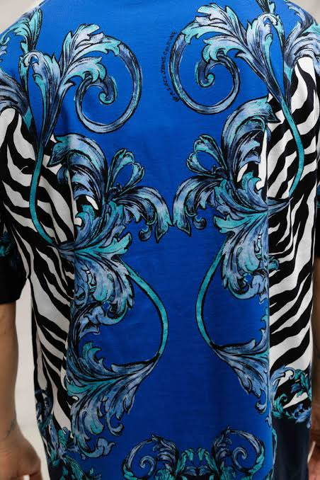 VERSACE Jeans Couture T-shirt featuring baroque zebra graphic available at Lestyle Boutique Melbourne