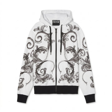 VERSACE JEANS COUTURE hoodie featuring baroque print available at Lestyle Boutique Melbourne