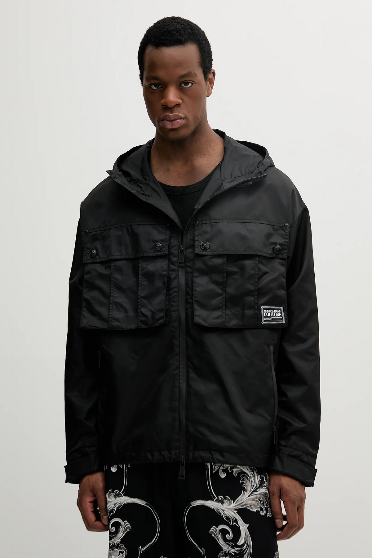 VERSACE JEANS COUTURE blouson jacket featuring Piece Number logo patch available at Lestyle Boutique Melbourne