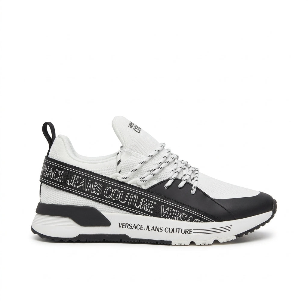 VERSACE JEANS COUTURE sneakers featuring contrasting black and white design available at Lestyle Boutique Melbourne