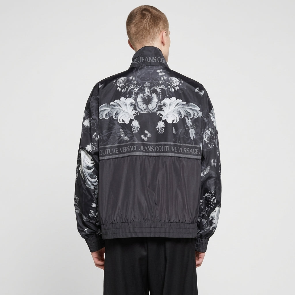 VERSACE Jeans Couture jacket featuring all-over logo print available at Lestyle Boutique Melbourne