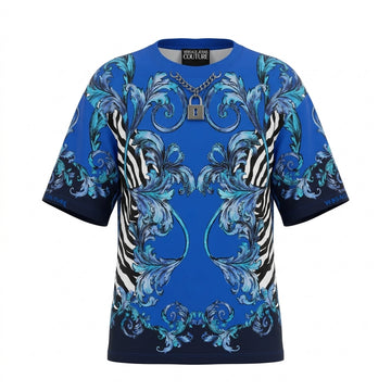 VERSACE Jeans Couture T-shirt featuring baroque zebra graphic available at Lestyle Boutique Melbourne