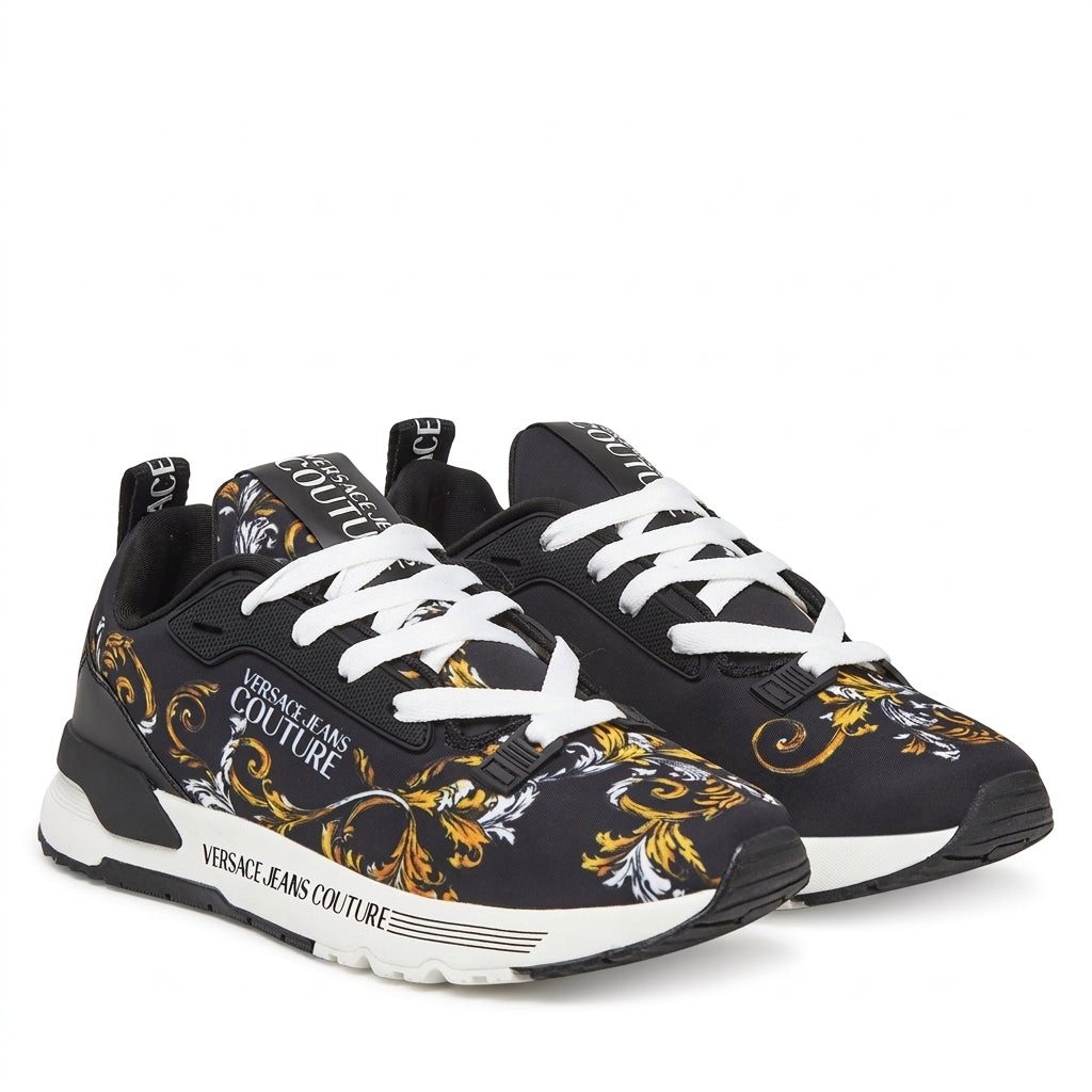 VERSACE JEANS COUTURE sneakers featuring baroque print available at Lestyle Boutique Melbourne