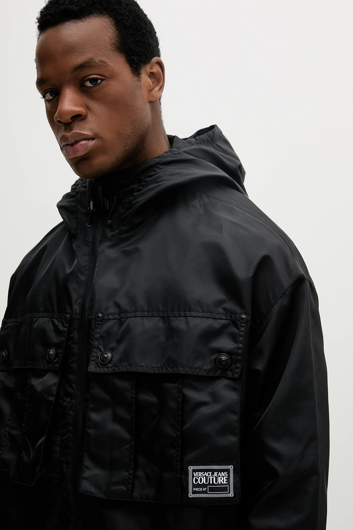 VERSACE JEANS COUTURE blouson jacket featuring Piece Number logo patch available at Lestyle Boutique Melbourne