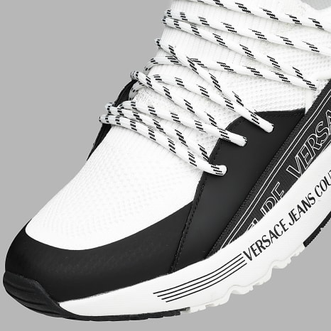 VERSACE JEANS COUTURE sneakers featuring contrasting black and white design available at Lestyle Boutique Melbourne