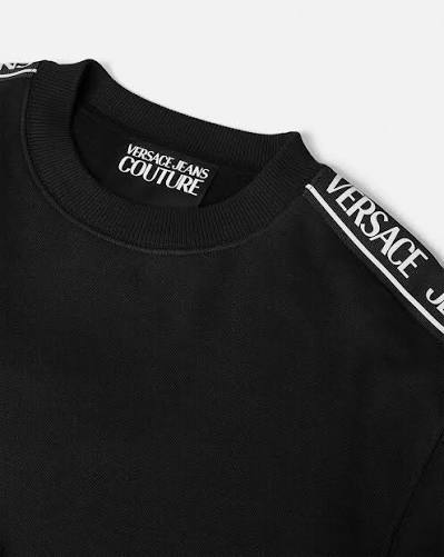 VERSACE JEANS COUTURE sweatshirt featuring logo tape available at Lestyle Boutique Melbourne