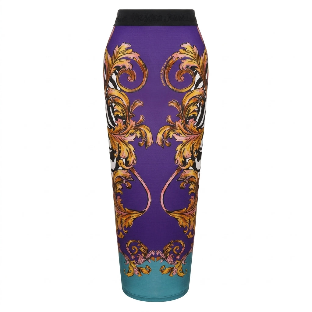 VERSACE JEANS COUTURE skirt featuring baroque print available at Lestyle Boutique Melbourne