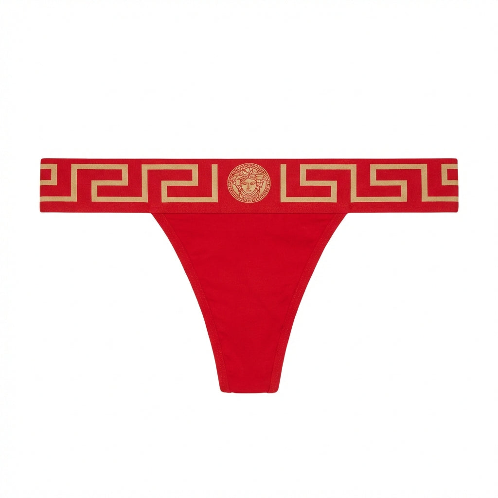 Versace thong featuring a Medusa logo available at Lestyle Boutique Melbourne