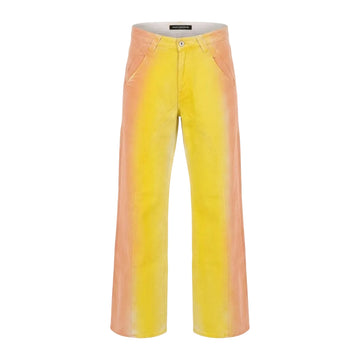 Versace Jeans Couture pants featuring vibrant yellow and orange gradient available at Lestyle Boutique Melbourne