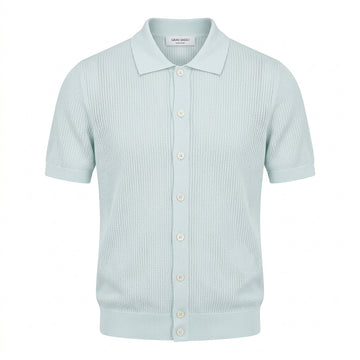 GRAN SASSO knit shirt featuring button front available at Lestyle Boutique Melbourne