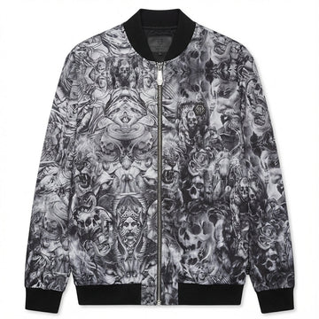 Philipp Plein jacket featuring a gothic skull and tattoo design available at Lestyle Boutique Melbourne