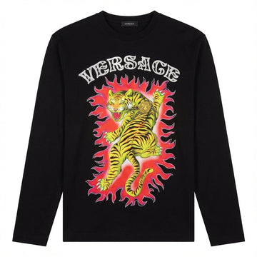 Versace long sleeve shirt featuring a tiger design available at Lestyle Boutique Melbourne