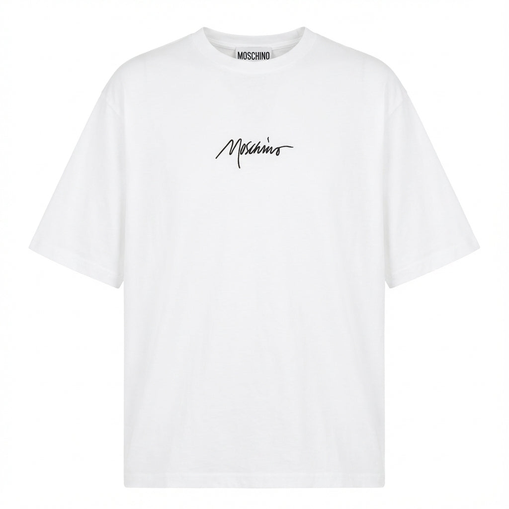 Moschino T-shirt featuring logo available at Lestyle Boutique Melbourne