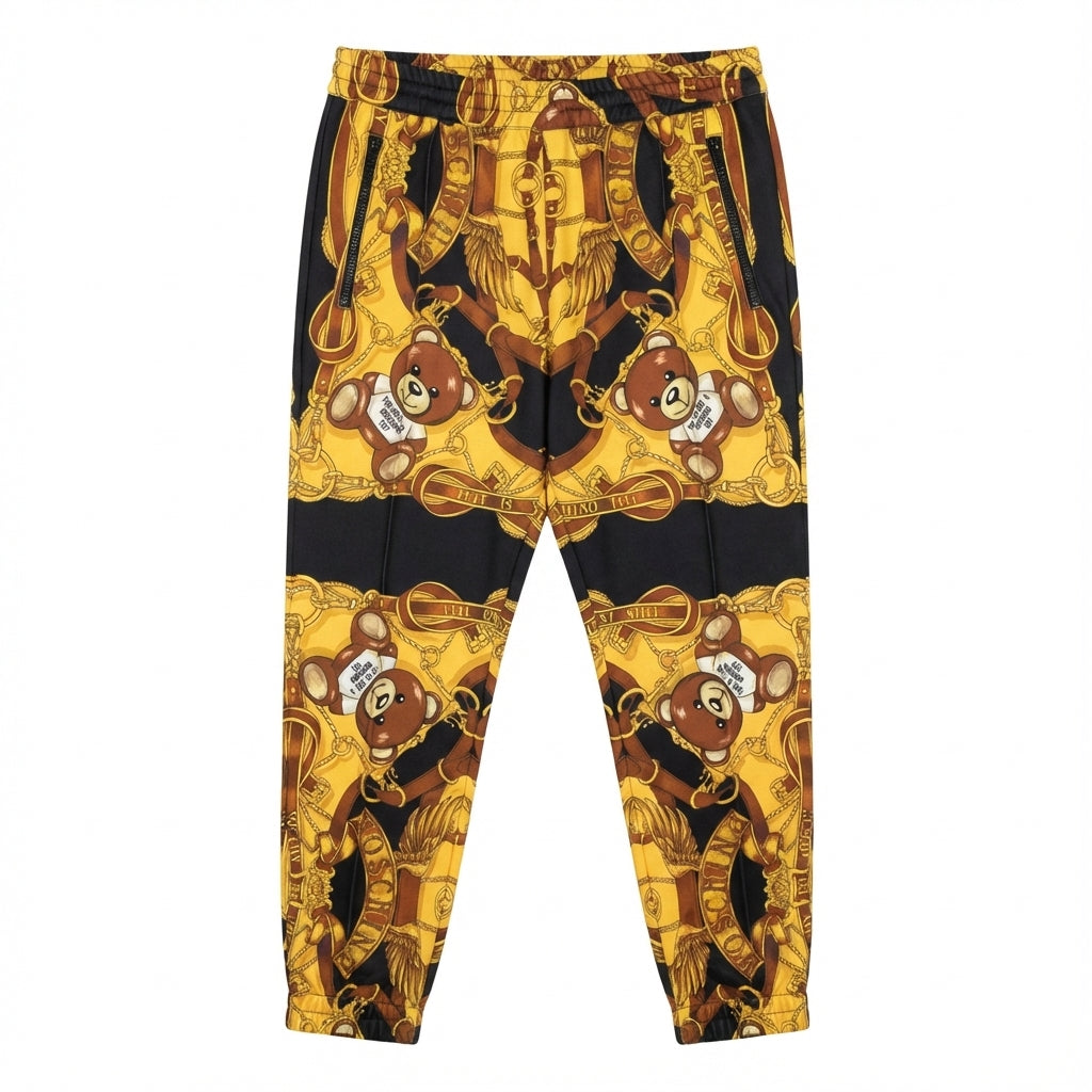 Moschino pants featuring teddy bear print available at Lestyle Boutique Melbourne