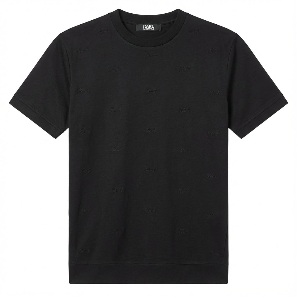 Karl Lagerfeld T-Shirt featuring embossed logo available at Lestyle Boutique Melbourne