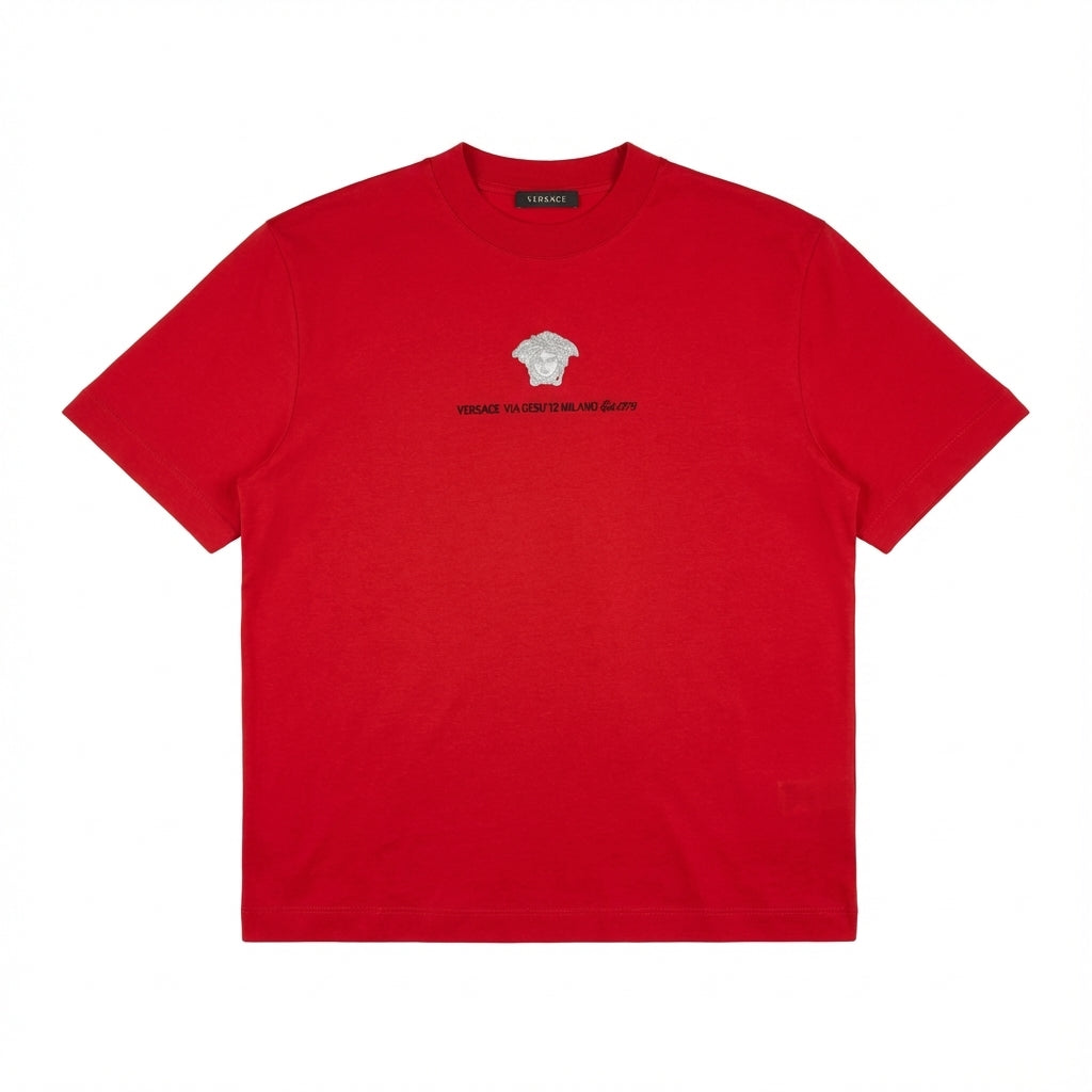 Versace T-Shirt featuring Medusa emblem available at Lestyle Boutique Melbourne