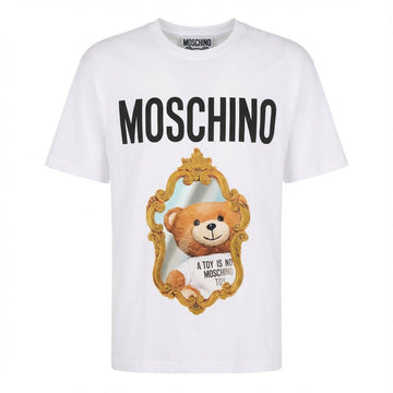 Moschino teddy bear graphic T-shirt featuring playful design, available at Lestyle Boutique Melbourne