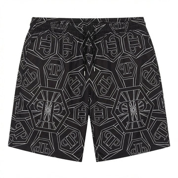 Philipp Plein men's shorts featuring logo pattern available at Lestyle Boutique Melbourne