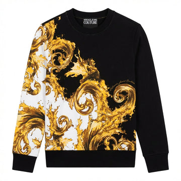 Versace Jeans Couture sweatshirt featuring gold and black swirl design available at Lestyle Boutique Melbourne
