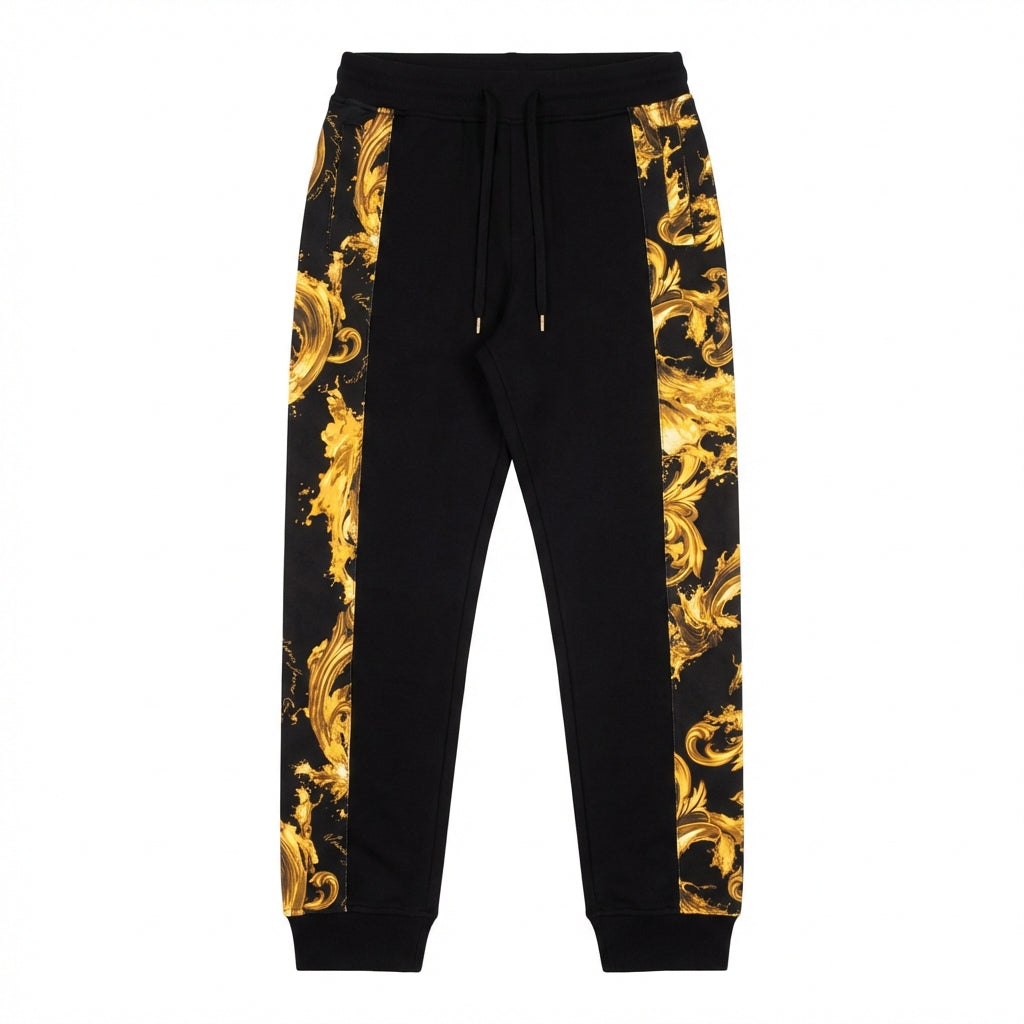 Versace Jeans Couture sweatpants featuring gold baroque pattern available at Lestyle Boutique Melbourne