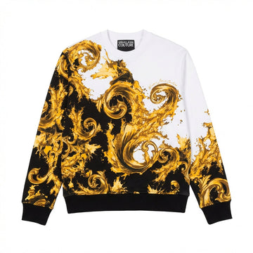 Versace Jeans Couture mens sweatshirt with bold baroque print available at Lestyle Boutique Melbourne