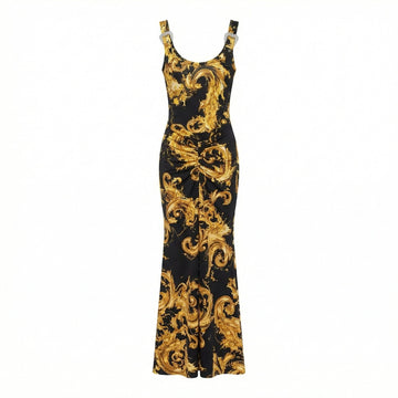 Versace Jeans Couture dress featuring a bold gold and black baroque pattern available at Lestyle Boutique Melbourne