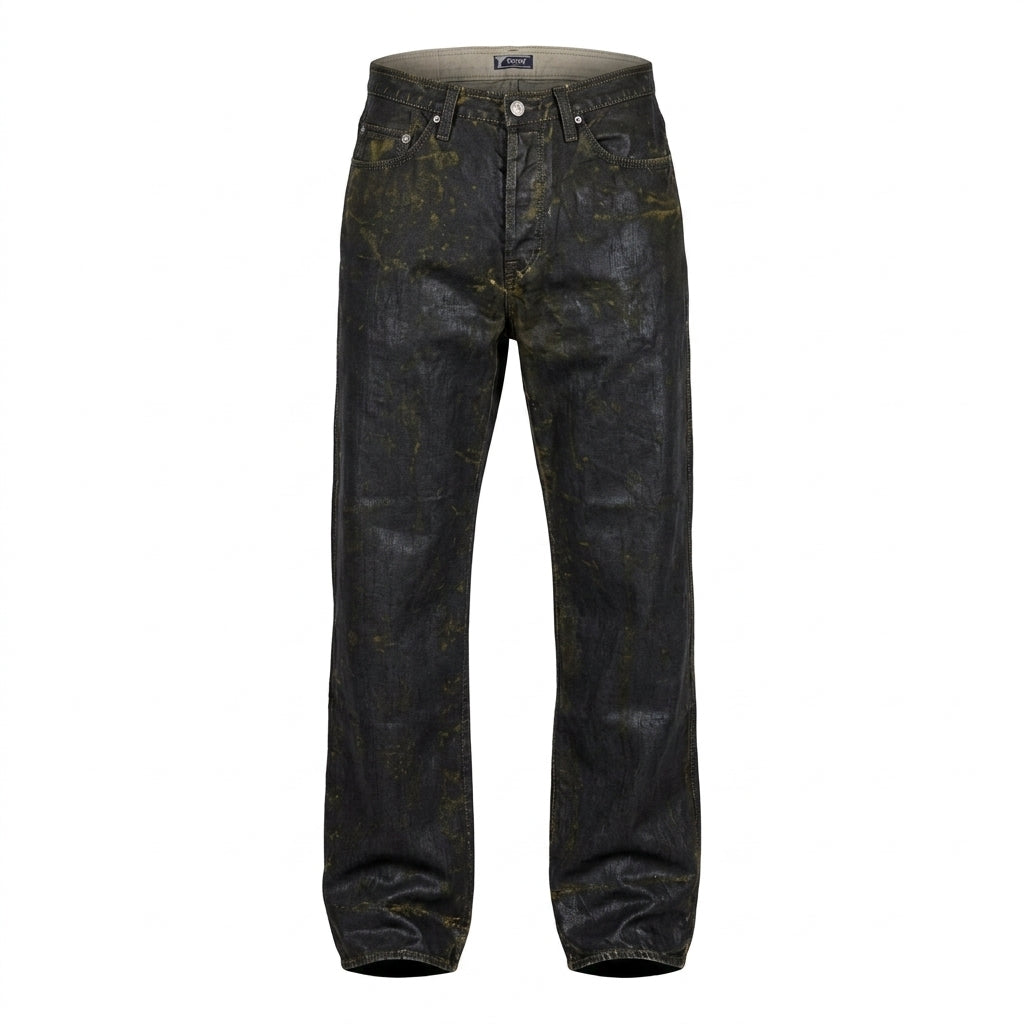 Versace Jeans Couture leather pants featuring distressed design available at Lestyle Boutique Melbourne