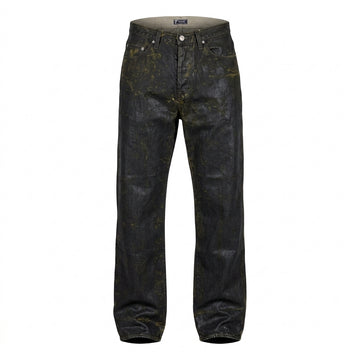 Versace Jeans Couture leather pants featuring distressed design available at Lestyle Boutique Melbourne