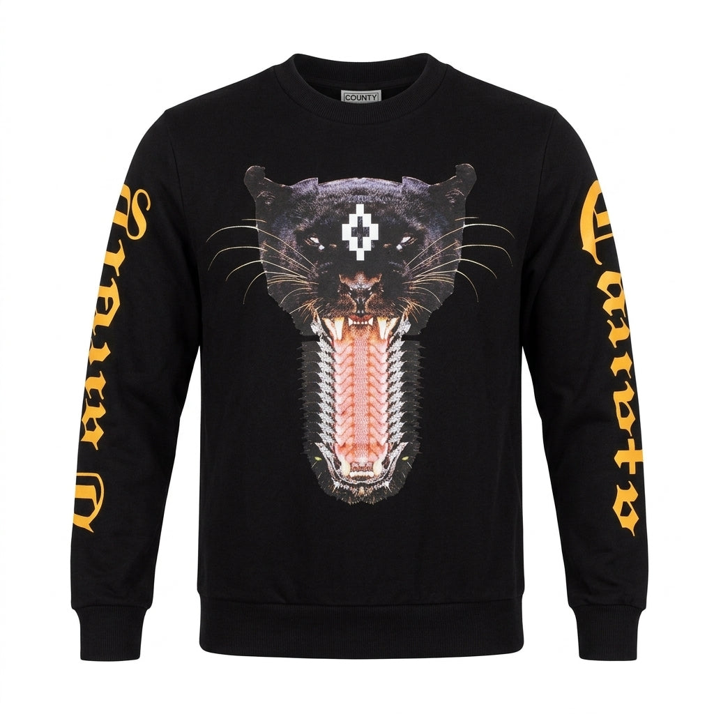 MARCELO BURLON sweatshirt featuring graphic cat print available at Lestyle Boutique Melbourne