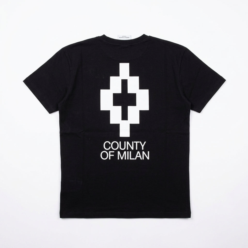 MARCELO BURLON T-shirt featuring pixel cross graphic available at Lestyle Boutique Melbourne